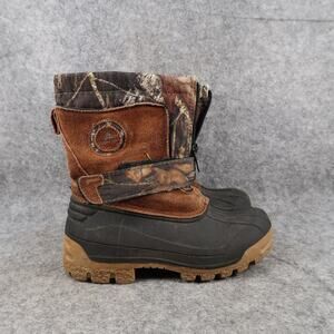 Ozark Trail Shoes Kids Toddler 9 Winter Boots Camo Brown Leather Rubber Casual